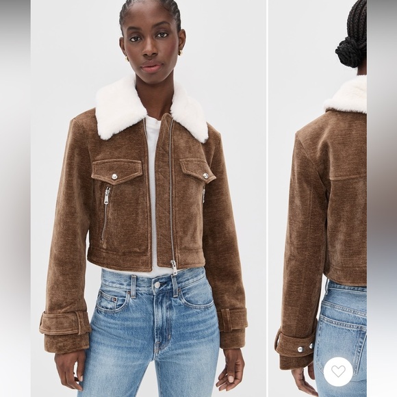 Avec Les Filles Jackets & Blazers - NWT Avec Les Filles Wide Sleeve Brown Corduroy Bomber Jacket  XL